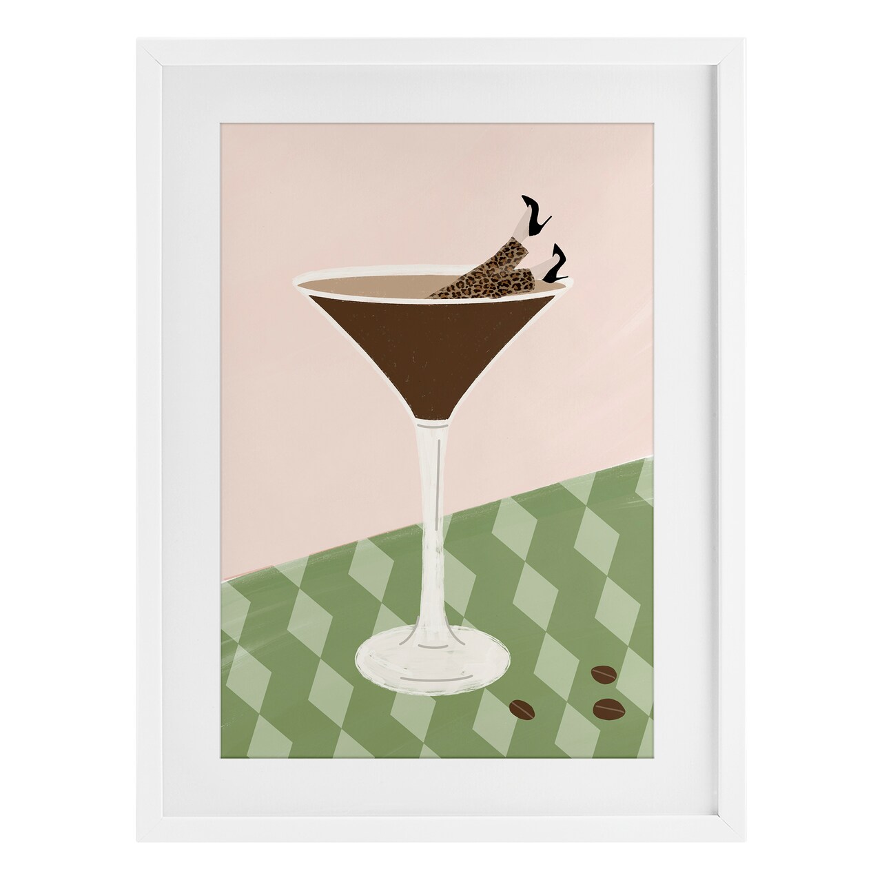 Stupell Industries Retro Martini Splash Framed Print Under Glass, design by EMILY NAVAS